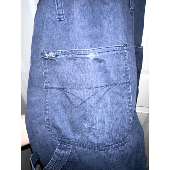 Vintage Revolt Denim Overalls Women's L Blue Carpenter Style Workwear 90s Y2K - Picture 13 of 16